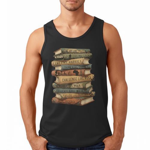 History Books Dream Like Martin Quote Black History Mo Men Tank Top - Bookorys UK