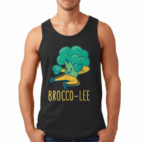 Vegetable Word Game Dad Joke Brocco-Lee Broccoli Men Tank Top - Father's Day Fun