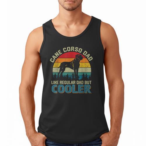 Vintage Cane Corso Dad Like Regular Dad But Cooler Men Tank Top - Father's Day Fun