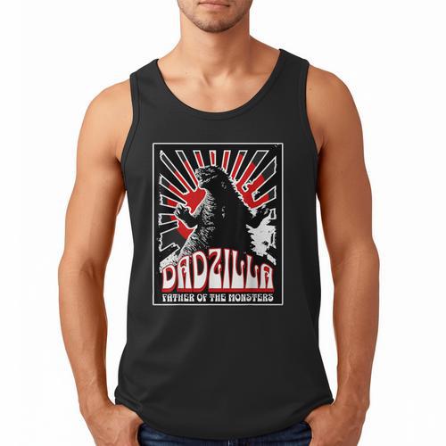Vintage Dadzilla Father Of The Monsters Fathers Day Men Tank Top - Father's Day Fun