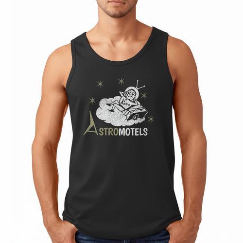 Vintage Hotel Matchbook Astro Motels 50s Retro Spaceman Men Tank Top - Bookorys