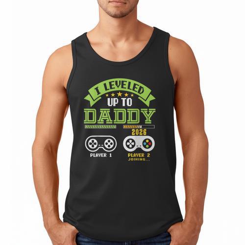 Vintage Leveling Up To Daddy 2026 Soon To Be Dad 2026 Men Tank Top - Father's Day Fun