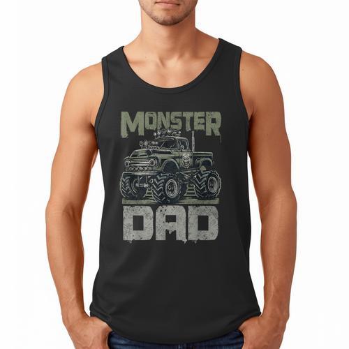 Vintage Monster Truck Lover DAD Family Matching Birthday Men Tank Top - Father's Day Fun