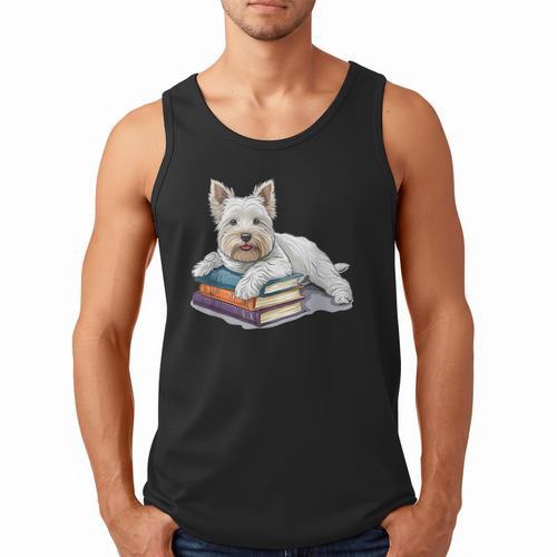 West Highland Terrier Books Dog Breed Westie Men Tank Top - Bookorys