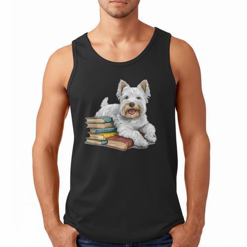 West Highland Terrier Books Dog Breed Westie For Men Women Kids Men Tank Top - Bookorys
