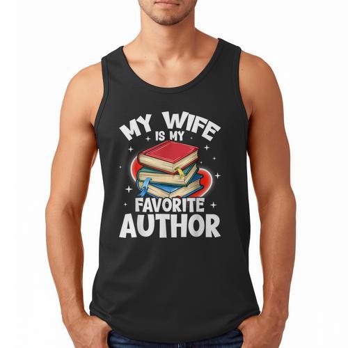 My Wife Is My Favorite Author Book Writer Men Tank Top - Bookorys