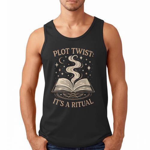 Witchy Book Club Pagan Reader Occult Fiction Coven Ritual Men Tank Top - Bookorys