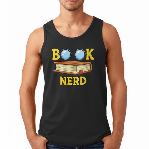 Women's Adorable Book Nerd Typography Minimalist Library Lover Men Tank Top - Bookorys