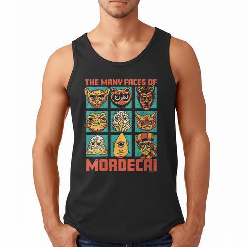 Women's DCC Many Faces Of Mordecai Grid Gamer Series Book Men Tank Top - Bookorys CA