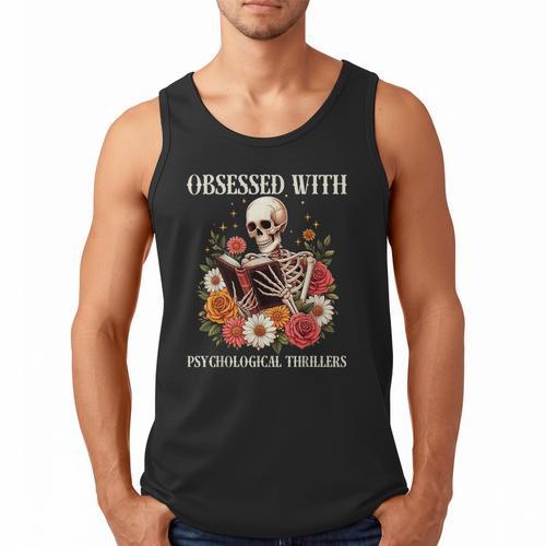 Women's Psychological Thriller Book Reader Lover Men Tank Top - Bookorys UK
