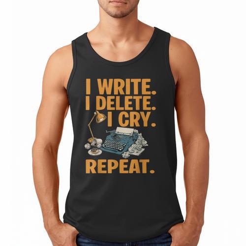 I Write Book Writer Author Book Writing Novelist Men Tank Top - Bookorys
