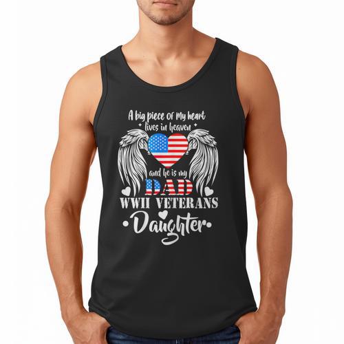 WWII Veterans Daughter Dad Remembrance Veteran Day Men Tank Top - Father's Day Fun
