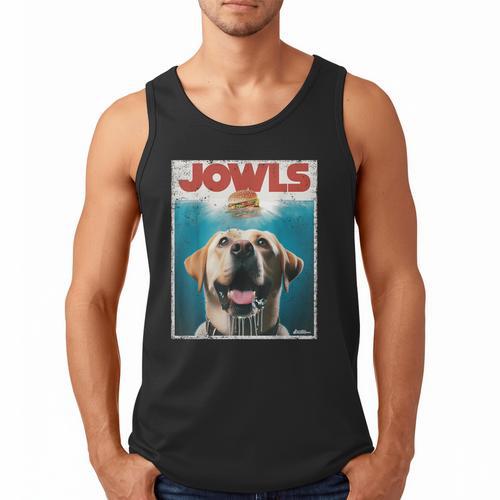 Yellow Lab Jowls Top Labrador Retriever Dog Mom Dad Men Tank Top - Father's Day Fun