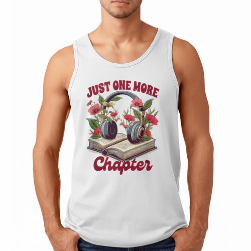 Audiobook Lover Bookish Headphones Just One More Chapter Men Tank Top - Bookorys