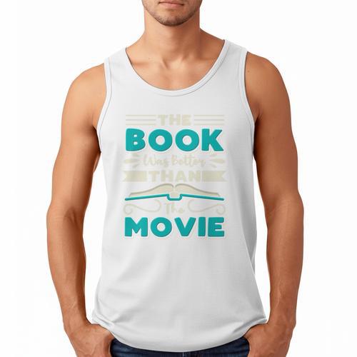 The Book Was Better Than The Movie Literary Library Bookworm Premium Tri-Blend Men Tank Top - Bookorys CA