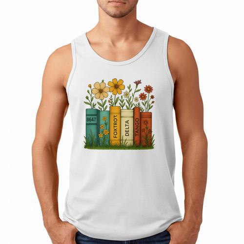 Book Flower 8647 Foxtrots Deltas Tangos Men Tank Top - Bookorys
