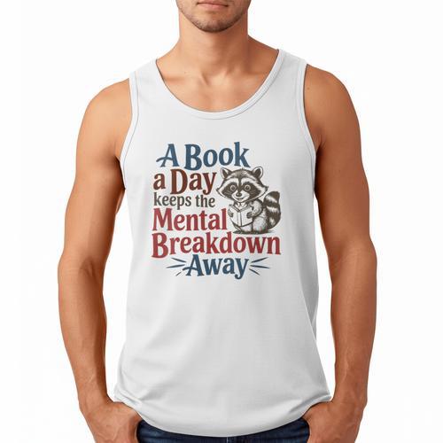 Book Lovers a Book a Day Keeps The Mental Breakdown Away Men Tank Top - Bookorys CA