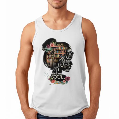 Book Reading Bookworm Book Lover Women Kids Girls Librarian Men Tank Top - Bookorys