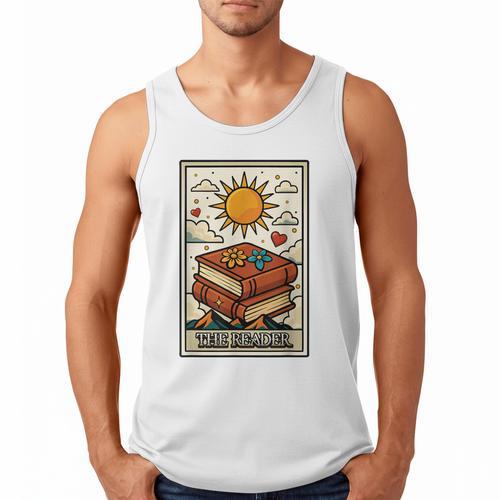 Book Reading Tarot Card The Reader Men Tank Top - Bookorys