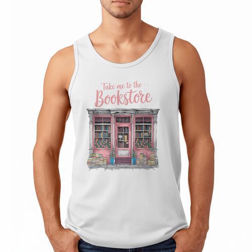 Take Me To The Book Store Librarians Valentine's Day Premium Men Tank Top - Bookorys CA