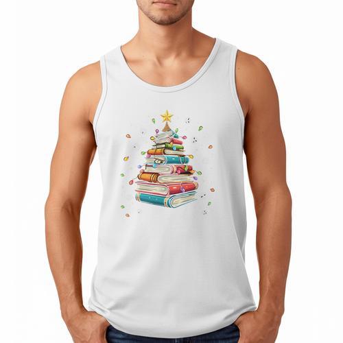 All Booked For Christmas Book Christmas Book Lover Librarian Men Tank Top - Bookorys