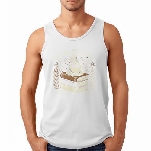Books Coffee And Quiet Places Literature Men Tank Top - Bookorys