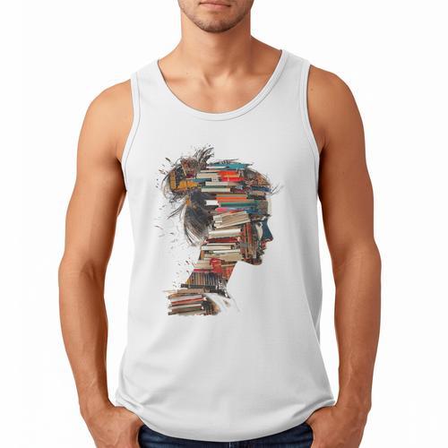 Books Lover Women Art Colorful Drawing Graphic Books Men Tank Top - Bookorys