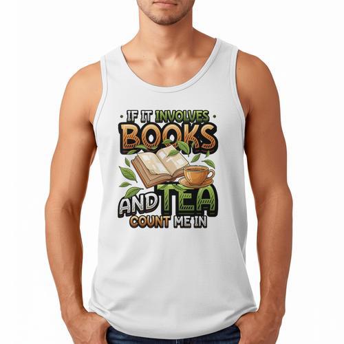 Bookworm If It Involves Books And Tea Lover Reading Premium Tri-Blend Men Tank Top - Bookorys