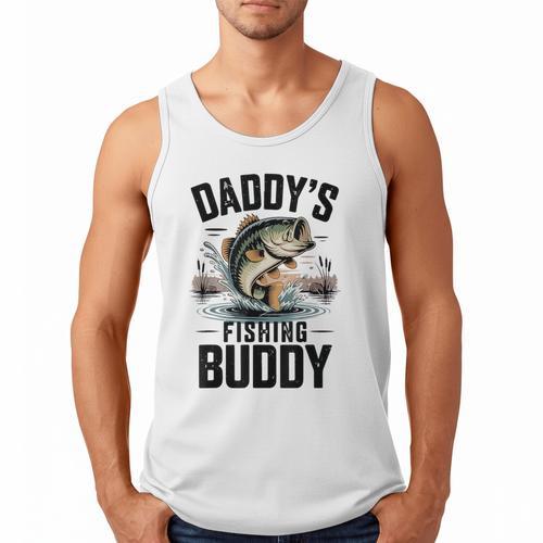 Boy Daddy Fishing Buddy Matching Fishing Bass Fishing Men Tank Top - Father's Day Fun