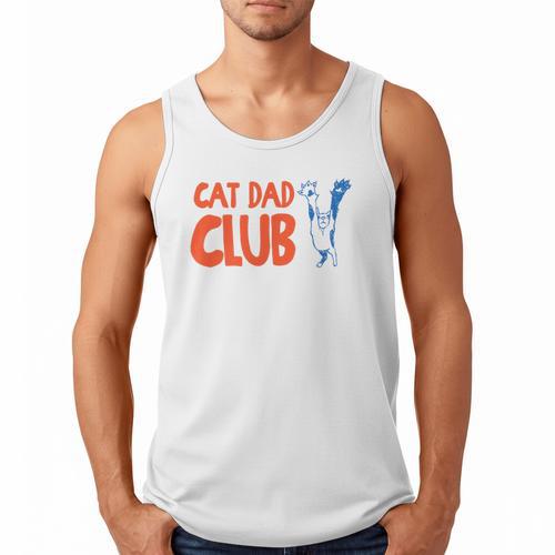 Cat Dad Club Life Is Better With Cats Father's Day 2 Sided Men Tank Top - Father's Day Fun