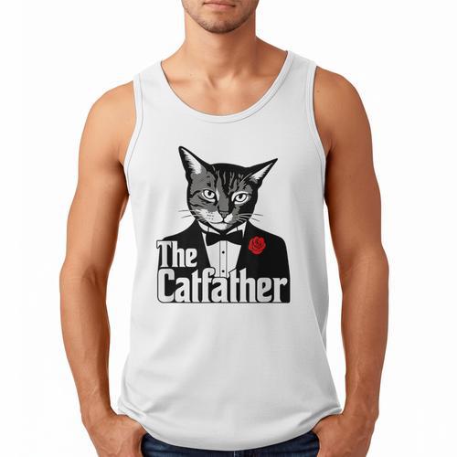 The Cat Father Cool Cat Dad Cat Lovers Men Tank Top - Father's Day Fun