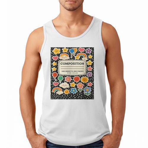 Composition Notebook Costume Teacher Matching Halloween Book Men Tank Top - Bookorys UK