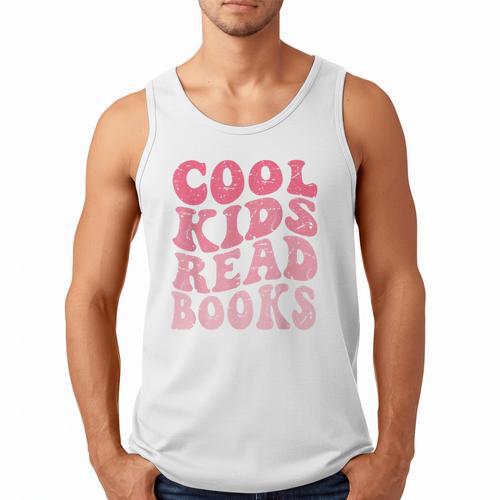 Cool Kids Read Books Library Book Reader Book Nerd Men Tank Top - Bookorys