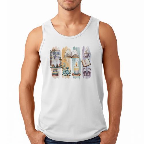 Coquette Bookworm Reading Enthusiast Book Lover Book Men Tank Top - Bookorys CA