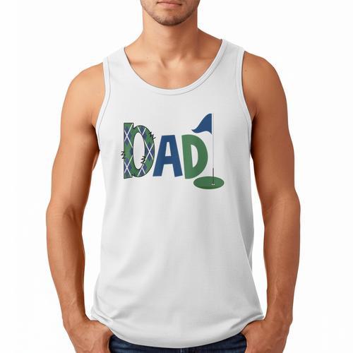 Dad Of The Birthday Boy Hole In One Golf Sport Matching Men Tank Top - Father's Day Fun