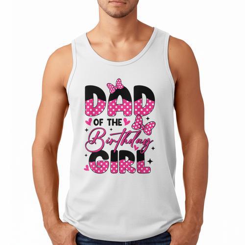 Dad Of The Birthday Girl Pink Family Birthday Girls Party Men Tank Top - Father's Day Fun
