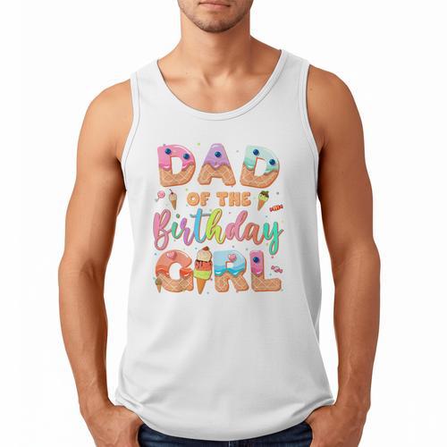 Dad Of The Birthday Ice Cream Family Matching Party Men Tank Top - Father's Day Fun