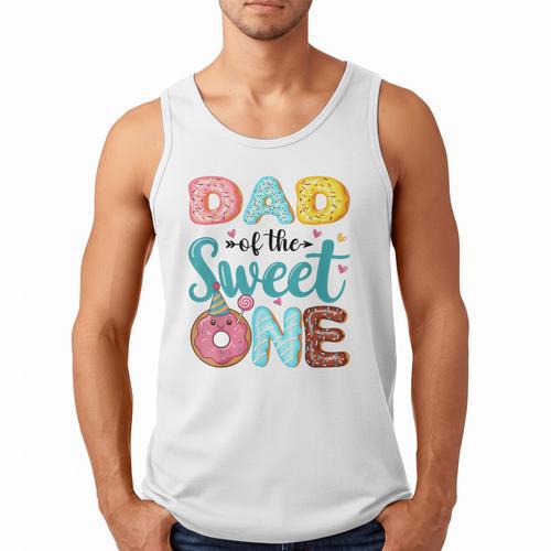 Dad Of The Sweet One 1st Birthday Girl Donut Party Men Tank Top - Father's Day Fun
