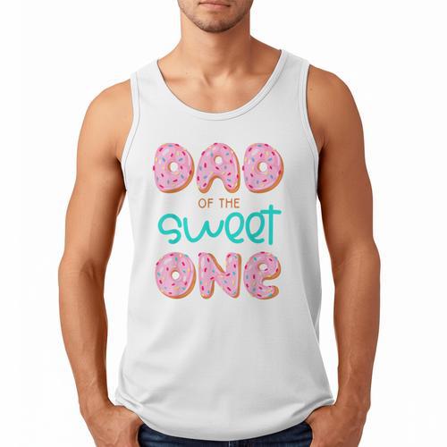 Dad Sweet One 1st First Birthday Matching Family Donut Men Tank Top - Father's Day Fun