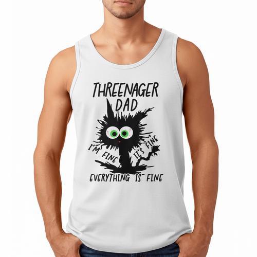 Dad Threenager Dad Daddy Of A Threenager Men Tank Top - Father's Day Fun