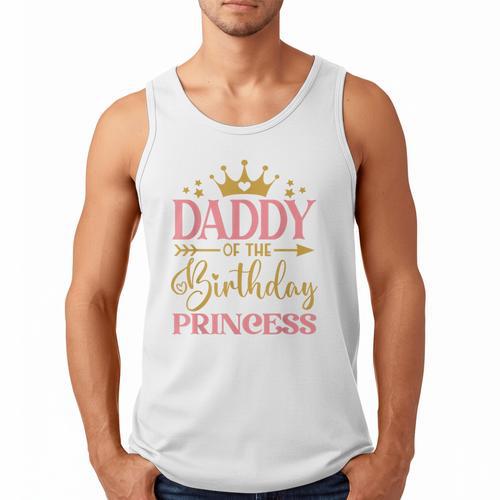 Daddy Of The Birthday For Girl 1st Birthday Princess Girl Men Tank Top - Father's Day Fun