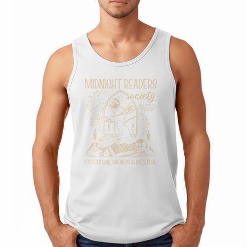 Dark Romance Book Lover Midnight Reading Readers Society Men Tank Top - Bookorys AU