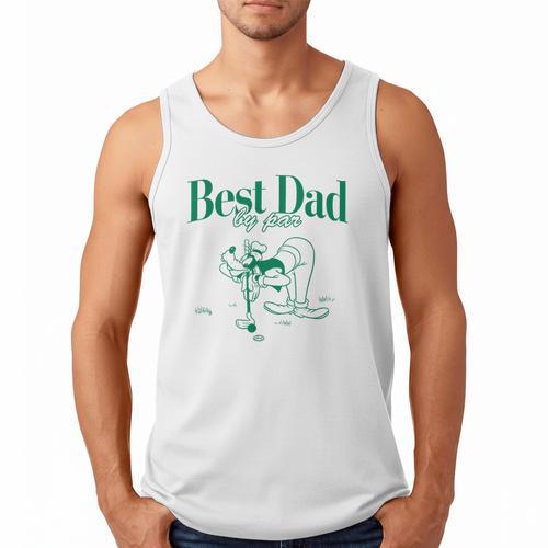 Disney Mickey & Friends Father's Day Best Dad Goofy Big Logo Men Tank Top - Father's Day Fun