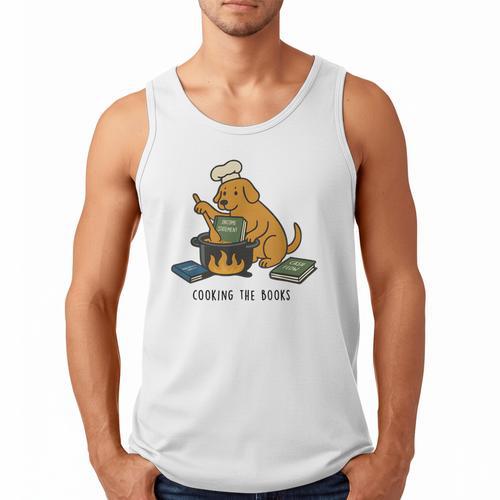 Dog Cooking The Books Men Tank Top - Bookorys DE