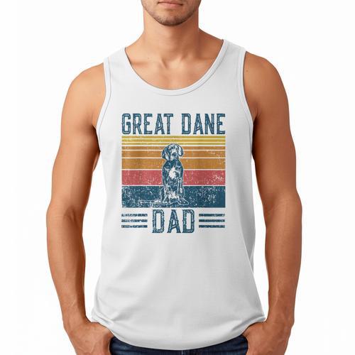 Dog Dad Vintage Great Dane Dad Men Women Kids Men Tank Top - Father's Day Fun