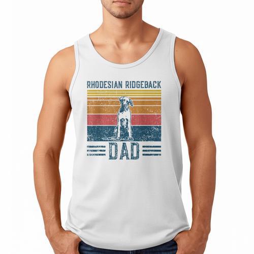 Dog Ridgeback Dad Vintage Rhodesian Ridgeback Dad Men Tank Top - Father's Day Fun