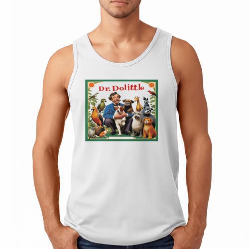 Dr Dolittle Children's Book Cover Premium Tri-Blend Men Tank Top - Bookorys