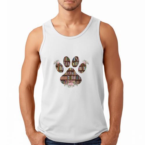 Easily Distracted By Dogs And Books Men Tank Top - Bookorys CA