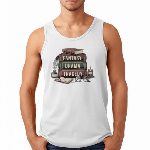 Fantasy Drama Tragedy Gothic Book Lover Bookworm Men Tank Top - Bookorys
