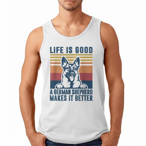 German Shepherd Men Women Dog Dad Mom German Shepherd Men Tank Top - Father's Day Fun